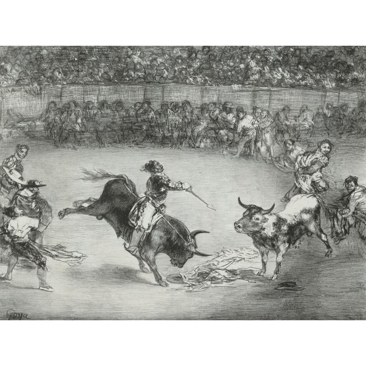 Poster perete, Zakito Posters, 40x30cm Mariano Ceballos pe taurul cu "Bulls of Bordeaux"