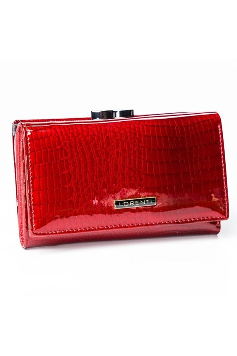 Дамски портфейл, Lorenti, Кожен, Червен