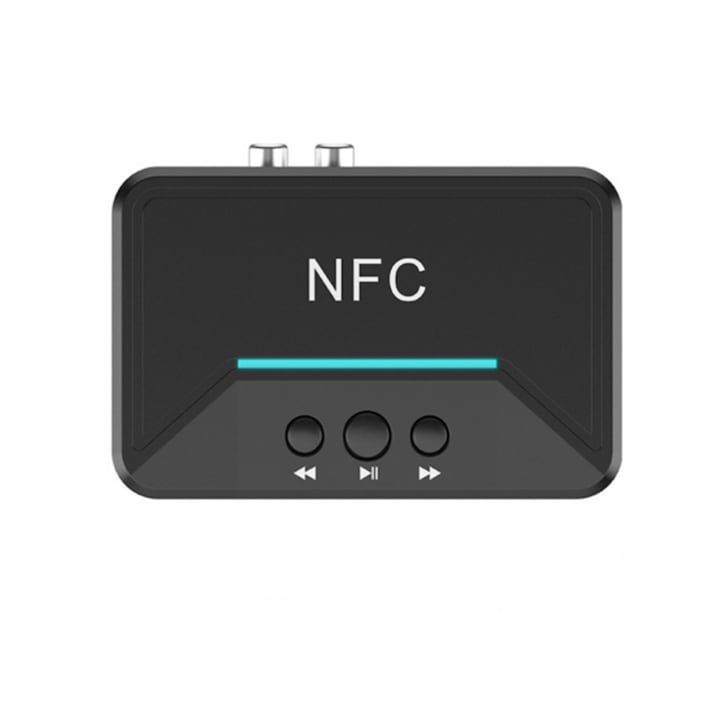 Безжичен Bluetooth V 5.0 NFC аудио приемник, BOMSTOM, черен