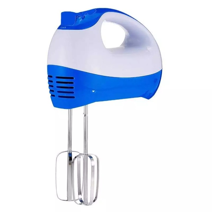 Mixer de Mana Electric JU509 SIKS, 5 Viteze, Alimentare la Priza, Doua Teluri, Doua Carlige pentru Aluat, Albastru/Alb