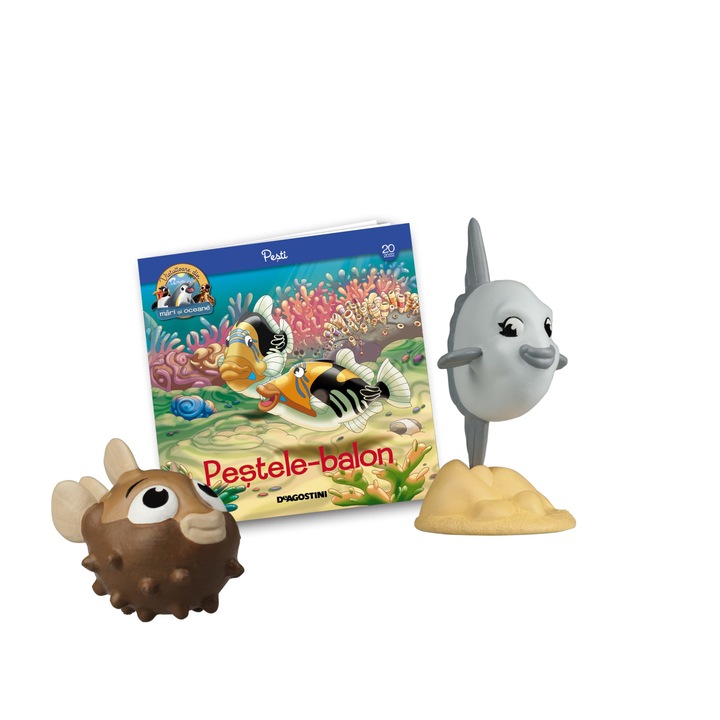 Revista Vietuitoare din mari si oceane 2022– Nr.20 - Pestele balon (puiul), pestele-luna Mola mola (mama), DeAgostini, + 3 ani