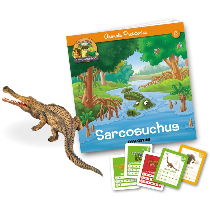 Списание DeAgostini On the tracks of the dinosaurs No., С фигурка Sarchosuchus, 3 години+