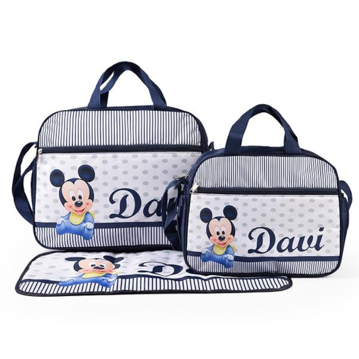 Комплект чанти за мама Davi-navy
