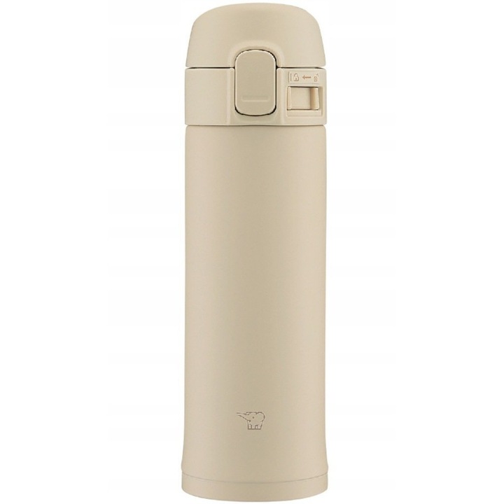 Termos, Zojirushi, Plastic/otel inoxidabil, Bej, 300 ml