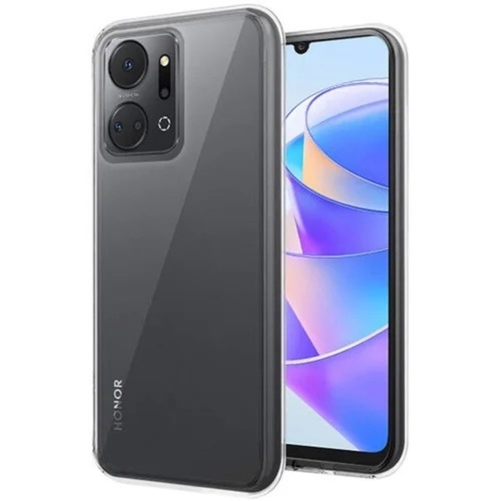 Калъф за телефон Honor X7a - прозрачен силиконов кейс