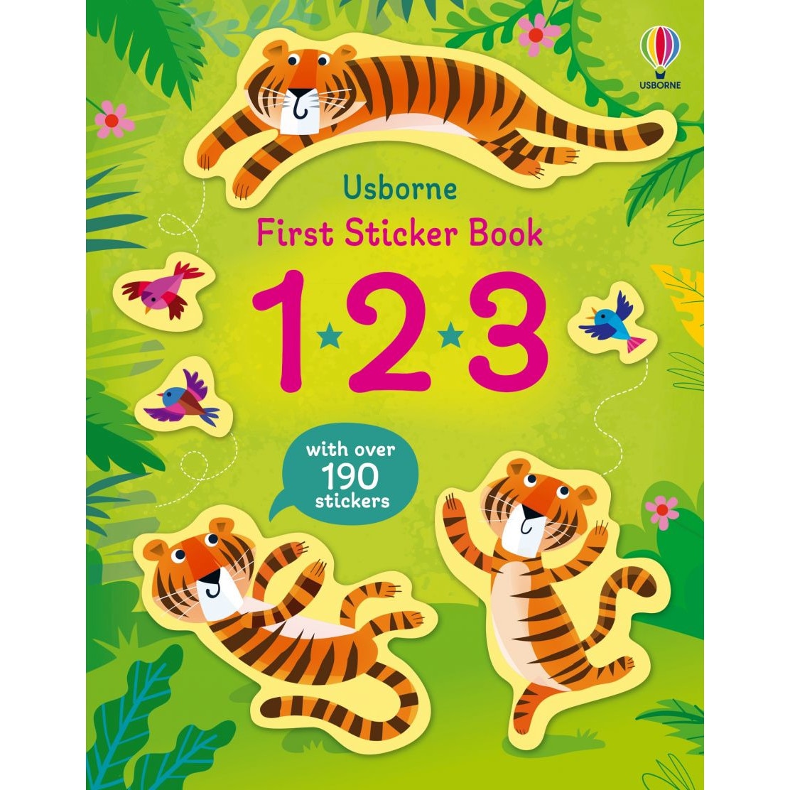 Carte de activitati, cu stickere, First Sticker Book 123, Usborne