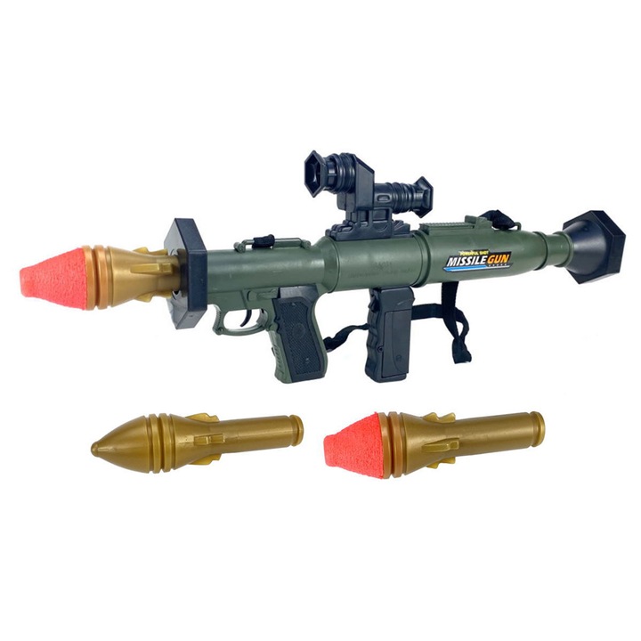 Детски гранатомет, Изстрелващ ракета с пяна, Със светлини и звуци