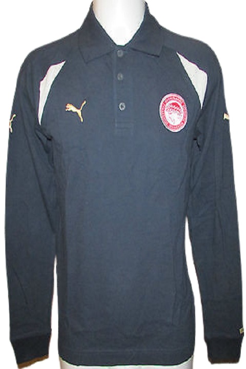 Мъжка поло тениска Puma Olympiacos, синя, Лазурно