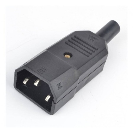Букса, захранваща, за кабел, за компютър, IEC C14(м), 10A, 220VAC - eMAG.bg