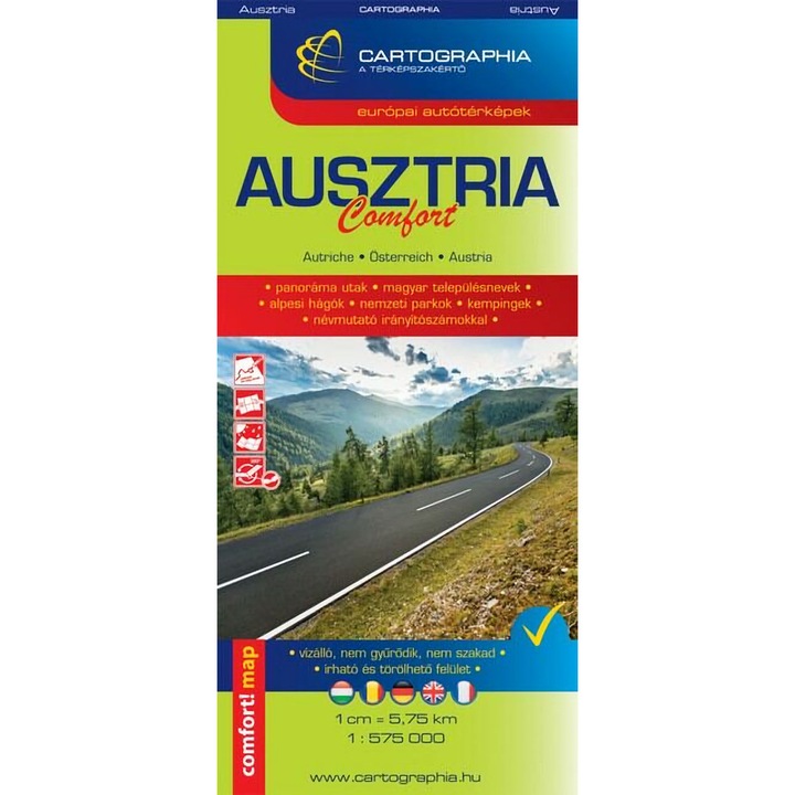 Harta rutiera Austria Comfort