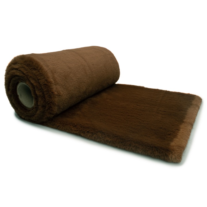 Tricotaje blana artificiala, culoare Caramela, dimensiune 50 x 160 cm