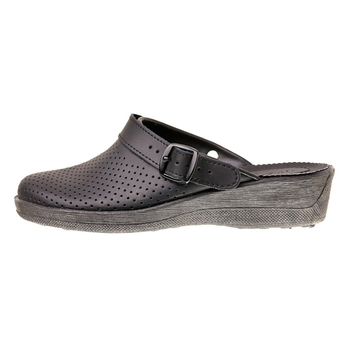 Saboti medicali din piele Tellus 51-08/01, Negru, 41