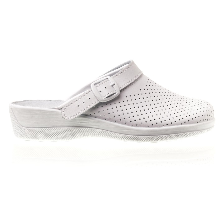 Saboti medicali din piele Tellus 51-08/01, Alb, 38