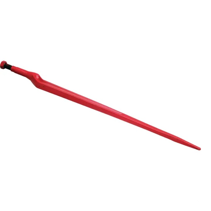 Dinte incarcator curbat 70mm, profil T dublu 36x895 mm, piulita M22x1,5 mm, varf ascutit, rosu