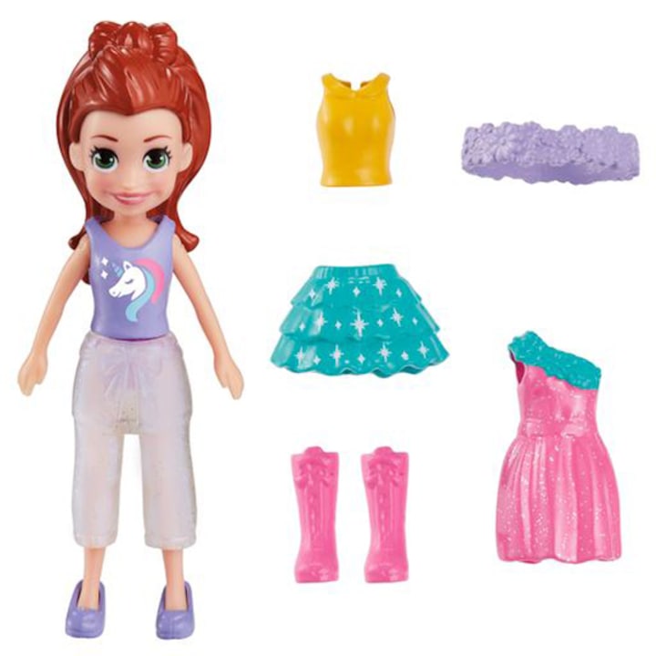 Mattel Polly Pocket - Új baba divatokkal Mini csomag Unicorn Fashion