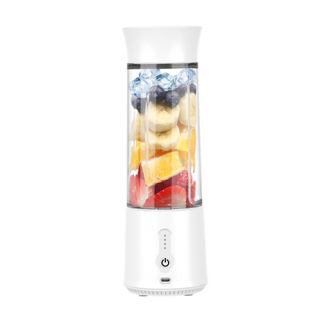 Blender portabil Luxena, alb, compact, fara Bisphenol A, multifunctional, 20.000 rpm, putere 150W, 20 de utilizari per incarcare, baterie 4000mAh, capacitate 500ml, 6 lame 3D de otel inoxidabil, ideal pentru smoothie-uri si shake-uri