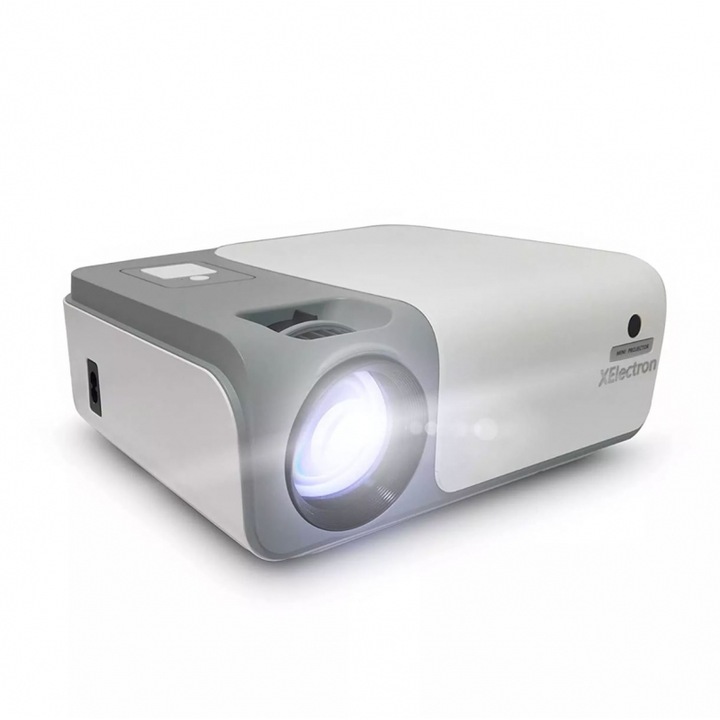 проектор Cheerlux LED, Android 9.0, 5000 лумена, 1080P Full-HD LCD, домашно кино, бял, резолюция 1920 x 1080, C50ANDROID