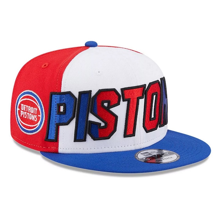 Регулируема шапка New Era с плоска периферия и лого на Detroit Pistons, червена, 55-60 CM