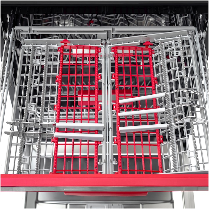 Masina de spalat vase Toshiba DW-15F3BS, 15 seturi, 8 programe, Clasa C, Twin Display Touch control, AquaStop, Filtru AntiBacterian, 60 cm, BlackSteel