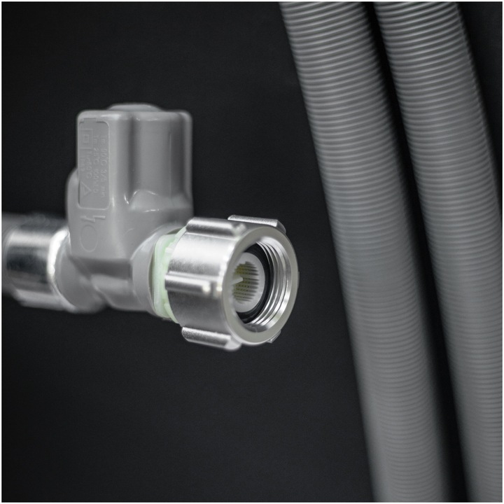 Masina de spalat vase Toshiba DW-15F3BS, 15 seturi, 8 programe, Clasa C, Twin Display Touch control, AquaStop, Filtru AntiBacterian, 60 cm, BlackSteel