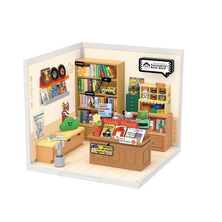 Rolife 3D Puzzle, DIY Fascinating Book Store, 108 db-os