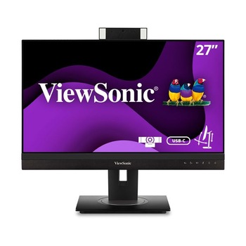 Monitor LED IPS ViewSonic 27", WQHD, HDMI, Display Port, Webcam, USB Type-C, USB, Negru