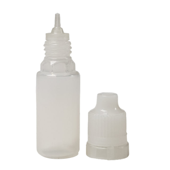 Set 5 sticlute cu picurator, alb transparent 10ml