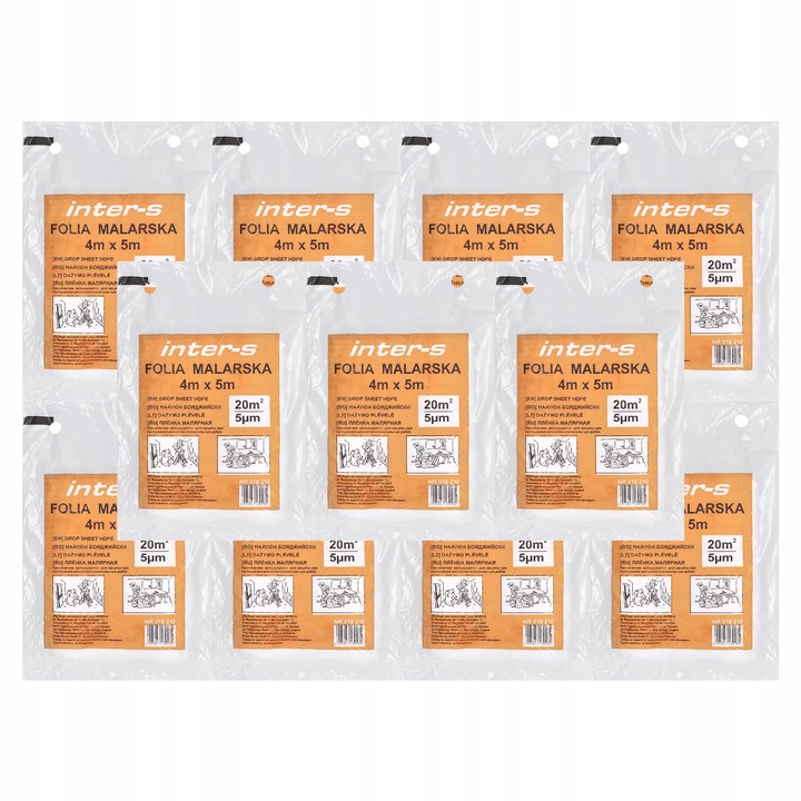 Set 24 folii protectie, Kotarbau, Polietilena, 4x5 m, Transparent