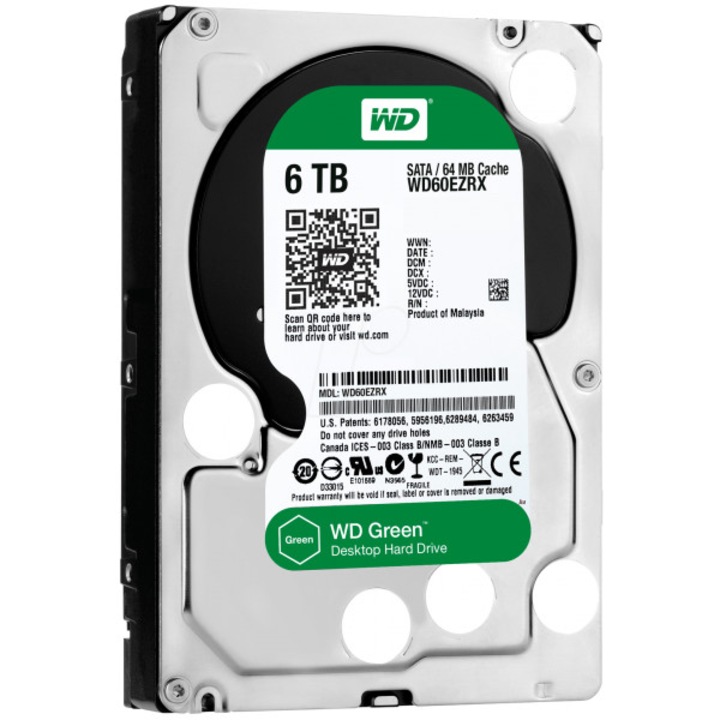 Western Digital 6TB Green SATA3 3.5" HDD (WD60EZRX) (260746)