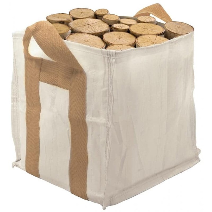 Geanta pentru lemne, Silverline, Rezistent la perforare, Alb/Maro