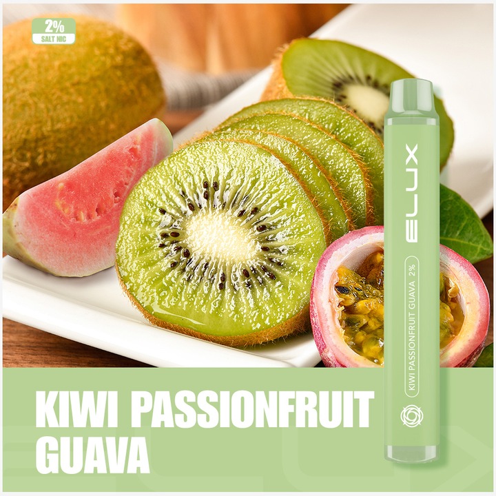 Tigara electronica Elux, Legend Mini, 600 puff cu nicotina 2%, de unica folosinta, Kiwi Passionfruit Guava