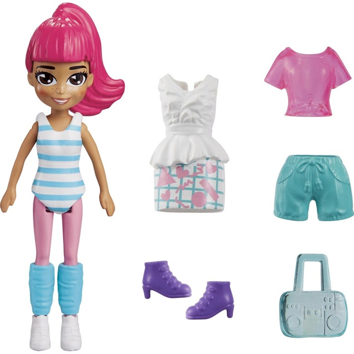 Кукла Polly Pocket с аксесоари Mini Pack Sport Fashion 7 см