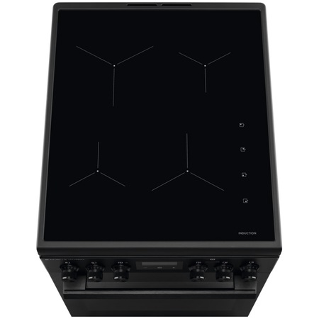 Aragaz Electrolux LKI564201K, Electric, Inductie, 4 zone de gatit, Cuptor electric multifunctional, Booster, SteamBake, AirFry, Autocuratare catalitica, Grill electric, Clasa A, 50 cm, Negru