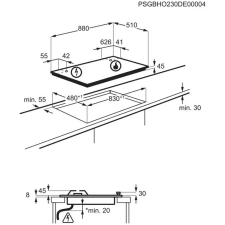 Plita incorporabila Electrolux KGG953753K, Gaz, 5 arzatoare, Aprindere electrica, Gratare fonta, Timer electronic, Conectivitate hota, 90 cm, Negru