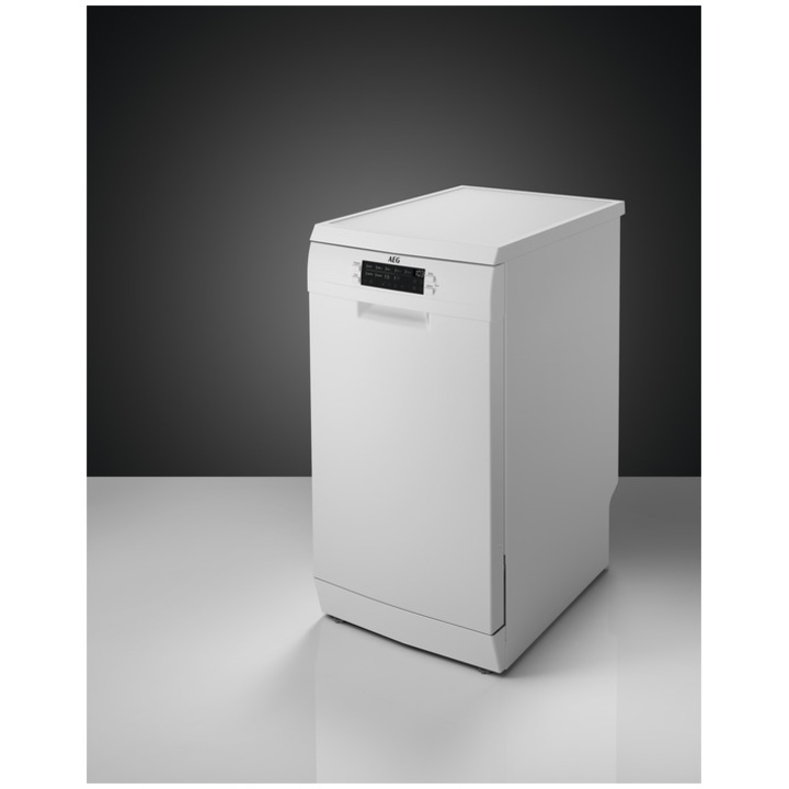 Masina de spalat vase AEG FFB62427ZW, 9 seturi, 9 programe, Motor Inverter, Clasa E, AirDry, Pro Clean, Afisaj digital, Alb