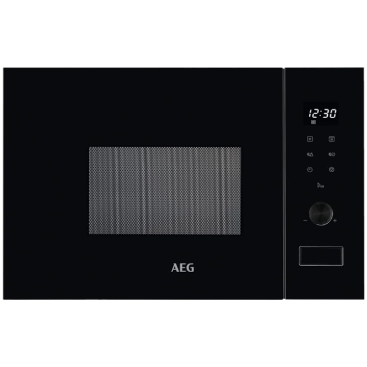 AEG MSB2057D-B Beépíthető mikrohullámú sütő, 20 l, 800 W, Digitális kijelző, Elektronikus időzítő, Fekete
