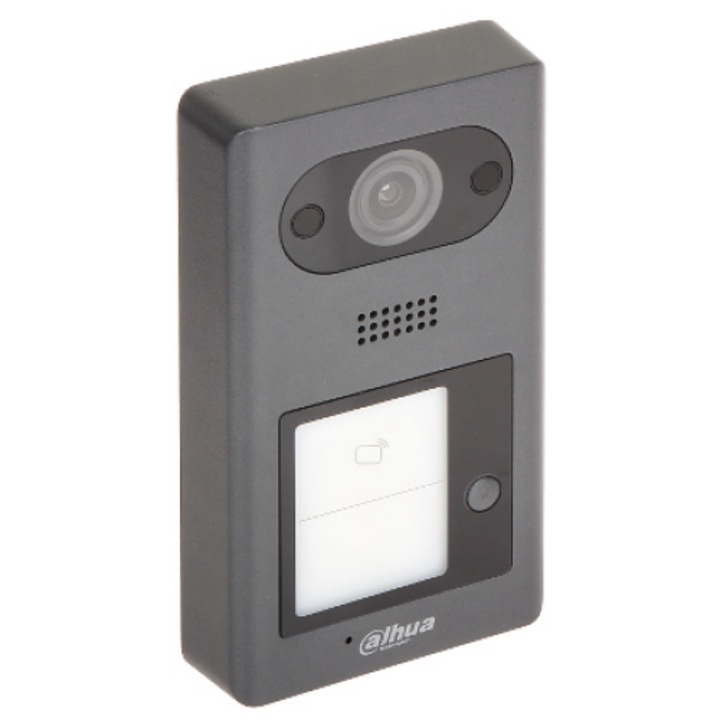 Statie De Interfon, DAHua, Vto3211D-P1-S2, 181x101x31 mm, Camera Incorporata 2 Mpix, Cititor De Carduri Mifare 13.56 Mhz, Protectie IP65 Si Ik10, Montaj Pe Suprafata