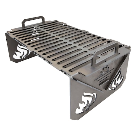 Gratar metalic pe carbuni, taiat in laser Metal Needs®, 30 x 20 cm