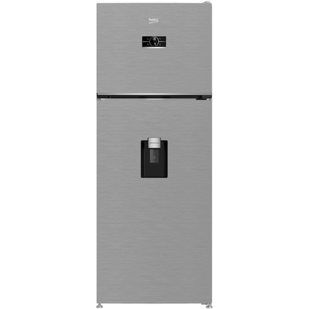 Frigider cu doua usi Beko B5RDNE504LDXB, 477 l, No Frost, HarvestFresh, Everfresh+, AeroFlow, Display, Compartiment 0°C, Clasa E, H 185 cm, Metal Look