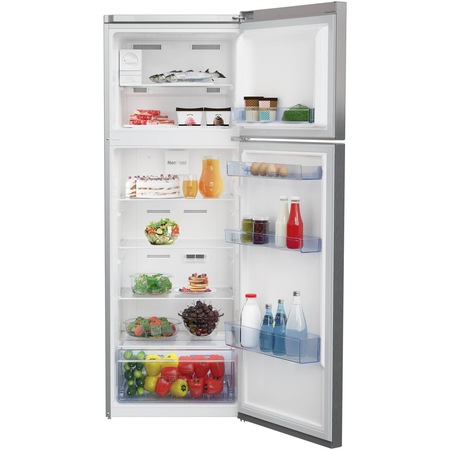 Хладилник с 2 врати Beko RDNE350K30XBN, 313 л, NeoFrost Dual Cooling, HarvestFresh, AeroFlow, Display, Компресор ProSmart Inverter, Клас F, H 172 см, Metal Look