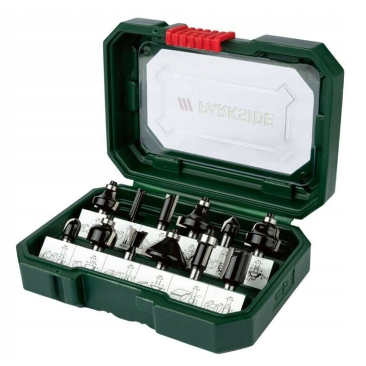 Комплект аксесоари за фрезата, ParkSide, 12 A1, 12 бр., Steel