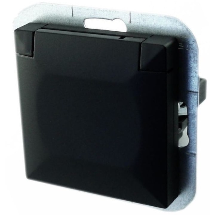 Контакт защитен от пръски, Abex, 250V, 16 A, черен