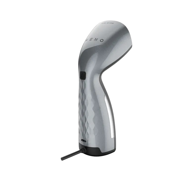 Aparat de calcat vertical cu aburi Aeno AGS0002, 1190 W,timp de incalzire 40 sec, capacitate rezervor apa 110 ml, putere abur 24 g/min, temperatura aburului pana la 145°C, geanta de voiaj, manusa, pahar de masurat incluse, gri metalizat