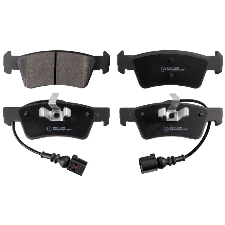 Спирачни накладки, FEBI BILSTEIN, Съвместими Volkswagen, 53.6 mm, Черни