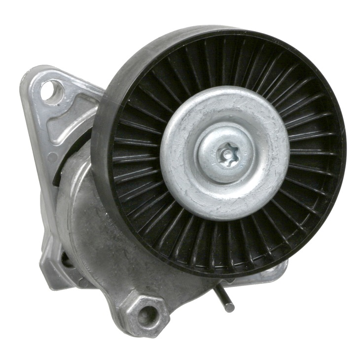 Обтегач на ремъка, FEBI BILSTEIN, съвместим Mercedes-Benz/Chrysler, алуминий, черен/сребрист