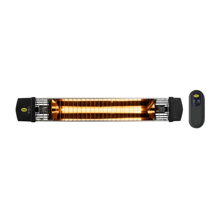Incalzitor radiant electric pentru terasa MO-EL Iris IR-A 1200 W cu cablu, intrerupator, stecher si telecomanda