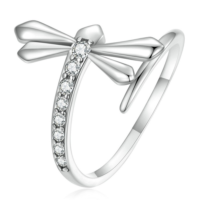 Szitakötővel állítható ezüst gyűrű