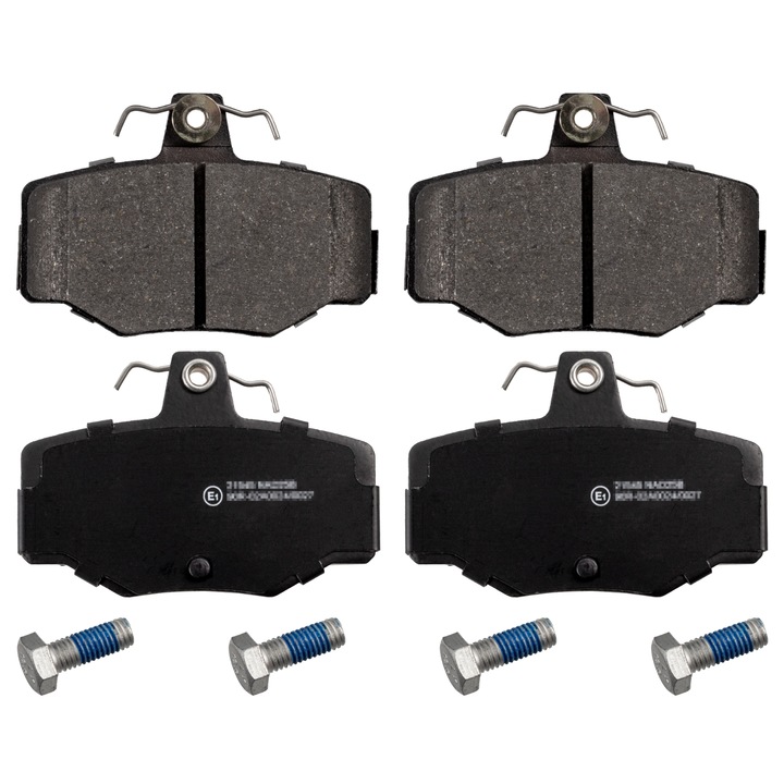 4 db-os fékbetét készlet, Blue Print, Műanyag, Nissanhoz, Fekete