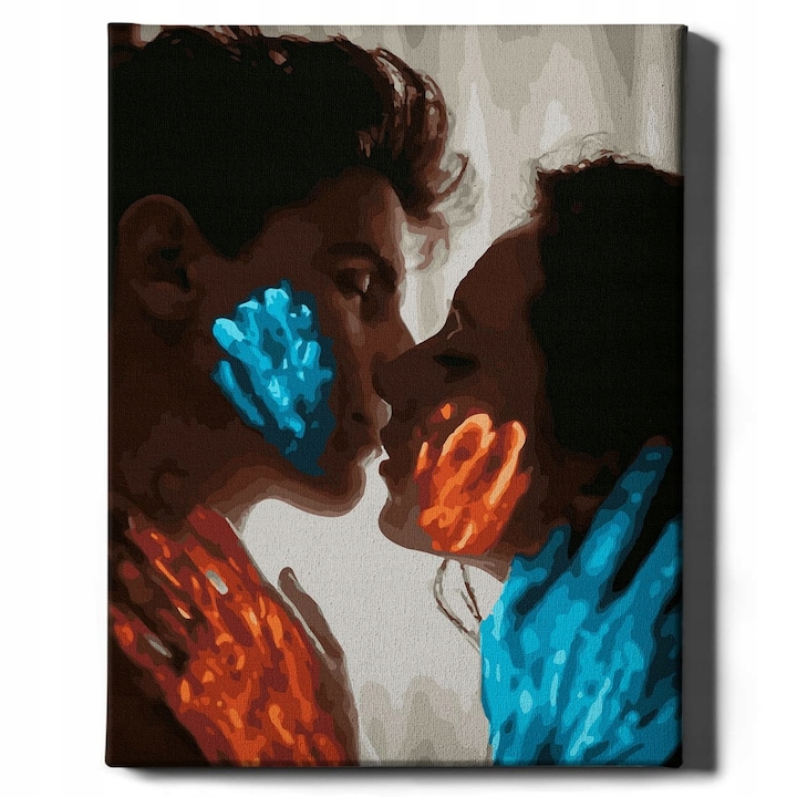 Set pictura pe numere, cu sasiu, Atingerea ta, 40x50 cm