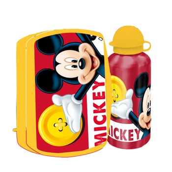 Set cutie si recipient apa Mickey Set cutie si recipient apa Mickey